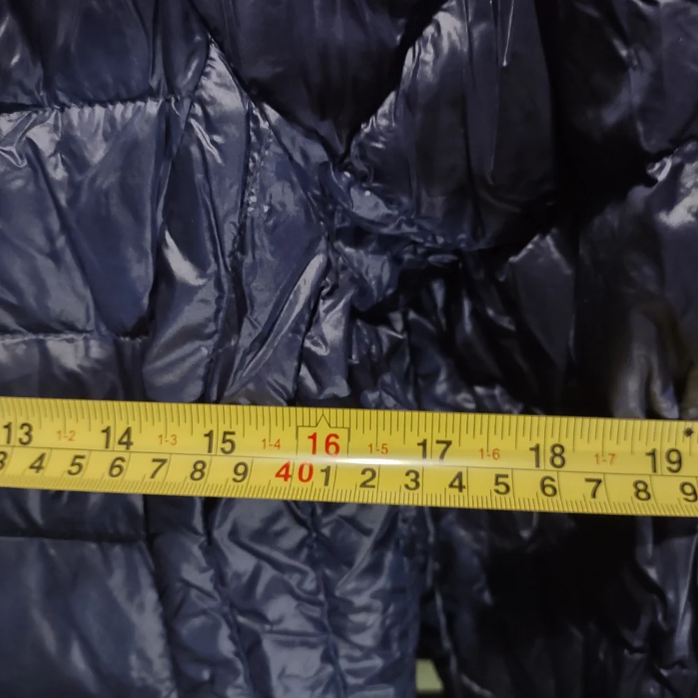 Michael Michael Kors Blue Packable Down Fill Blue Hooded Trench Coat Women's M - Picture 3 of 6